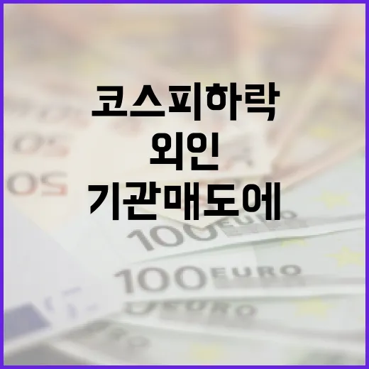 코스피 하락 외인 기관 매도에 불안감 커져!