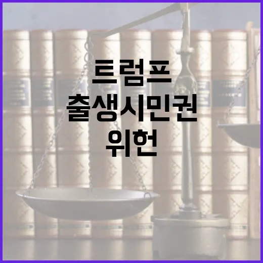 출생시민권 위헌 트럼프 반응은?