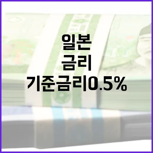 일본 기준금리 0.5%…16년 만의 긴급 인상!