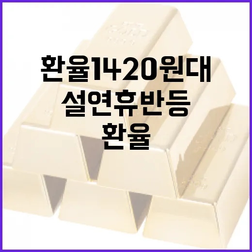 환율 1420원대 설 연휴 반등 이유는 무엇?