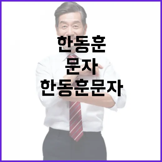 한동훈 문자 등판 시기 어떻게 될까?