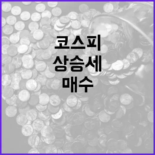 코스피 외인 기관의 매수로 상승세 기록!