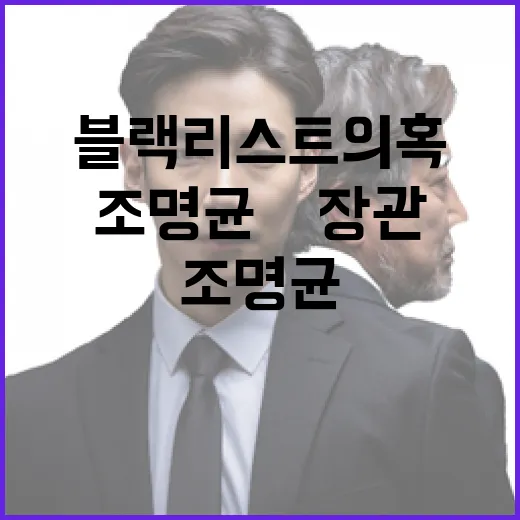 블랙리스트 의혹 조명균 前 장관 1심 무죄 선언!