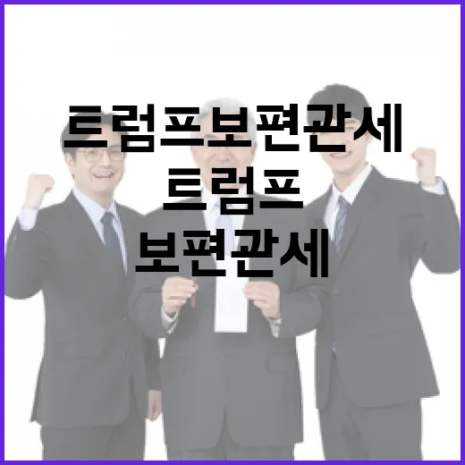 트럼프 보편관세 중소기업 피해 대응 절실!