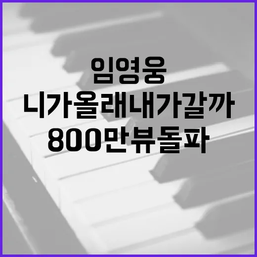 임영웅 니가 올래 내가 갈까 800만뷰 돌파!