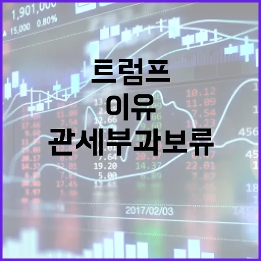 트럼프 관세 부과 보류 뒤에 숨겨진 이유!