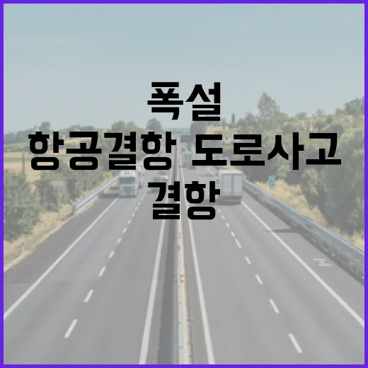 폭설 예보 항공 결항·도로 사고 급증 중!