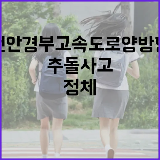 추돌 사고 천안 경부고속도로 양방향 정체 심각!