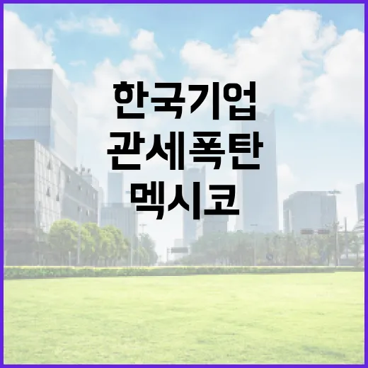 관세폭탄 한국 기업 멕시코·캐나다 진출 위기!