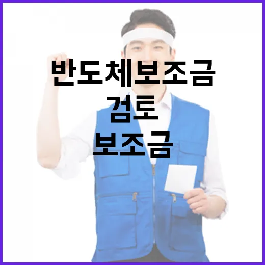 반도체 보조금 계약 검토 후 약속 가능할까?