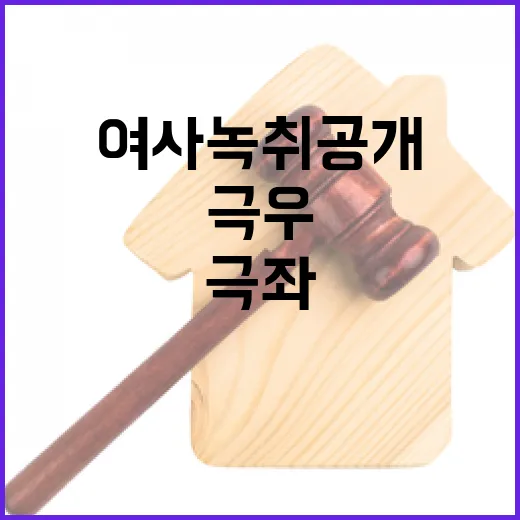 김 여사 녹취 공개 극우 극좌 소멸 요청