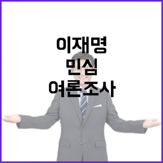 민심 변화 이재명에 대한 우려 속 여론조사