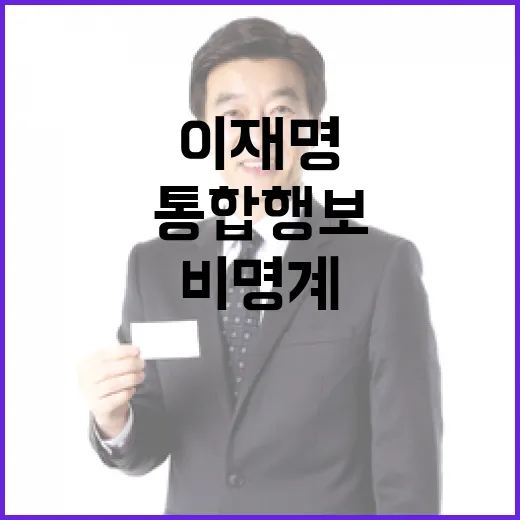 비명계 이재명 중도 및 진보 통합 행보?