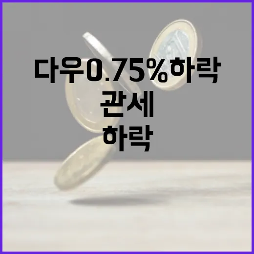 트럼프 관세 투자심리 얼어붙다! 다우 0.75% 하락