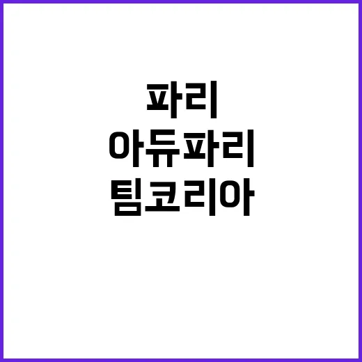 금 13개! 팀코리아 아듀 파리의 역사 쓰다.