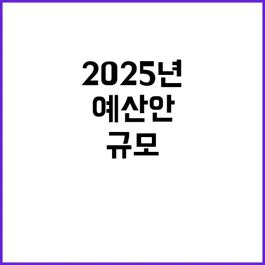 “예산안 발표 2025년 총지출 규모 미정 상태!”