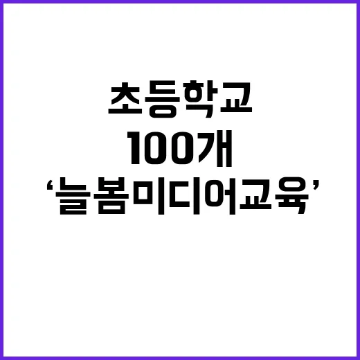 ‘늘봄 미디어교육’…100개 초등학교의 새로운 변화!