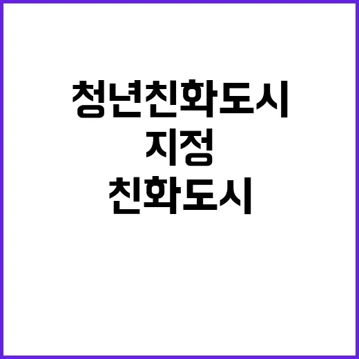 청년친화도시 지정 …