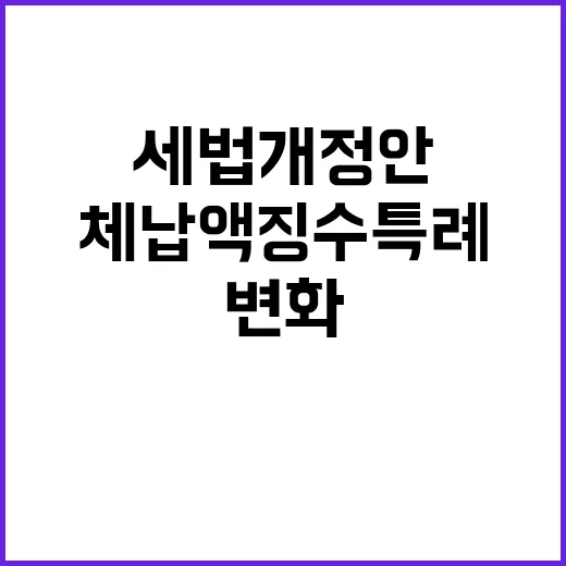 세법 개정안 체납액…