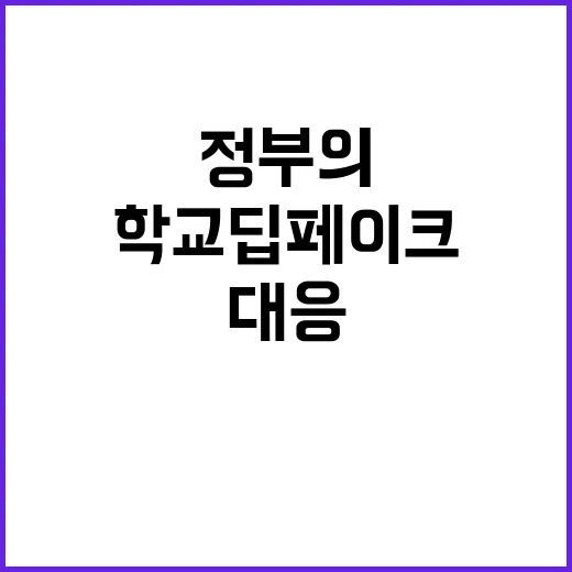 학교 딥페이크 정부의 긴급 대응 조직 발표!