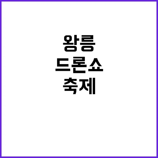 왕릉 드론쇼 유산과…