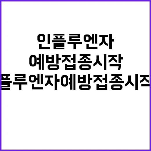 인플루엔자 예방접종 시작…올겨울 건강 지키기!