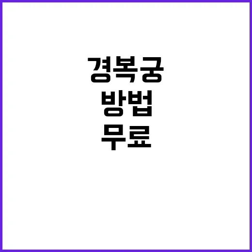 ‘경복궁 무료 참여…