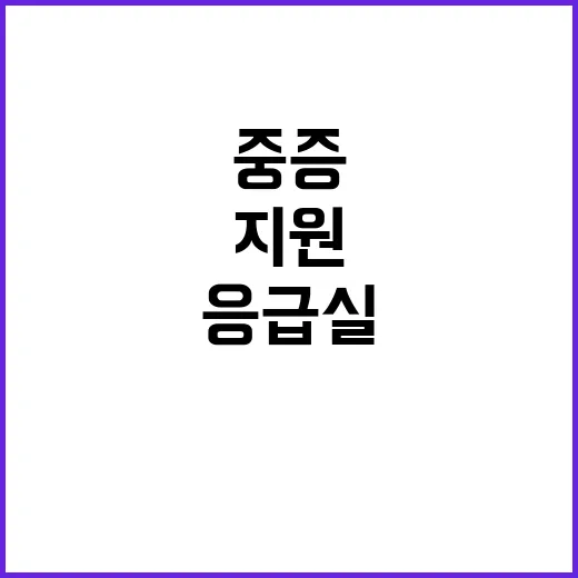 응급실 중증환자 최…