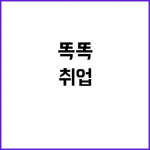 ‘취업 똑·똑’ 맞…