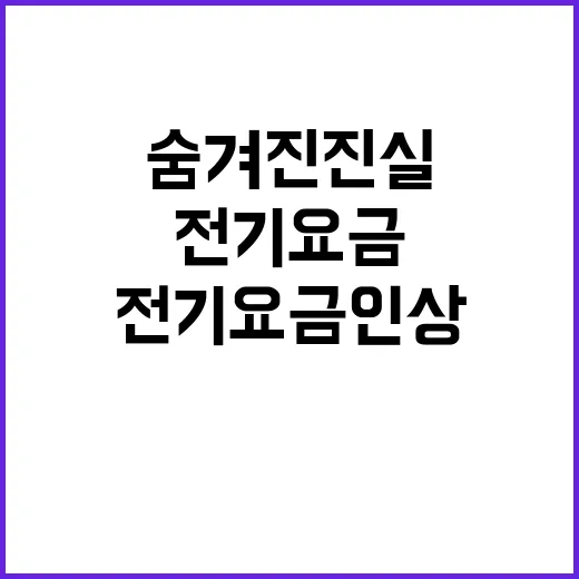 전기요금 인상 산업부의 숨겨진 진실 공개!