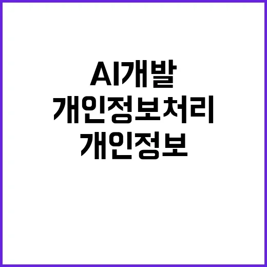 AI 개발 지연 개인정보 처리 기준이 문제!