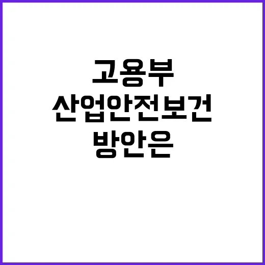 산업안전보건 고용부의 개선 방안은 무엇일까?