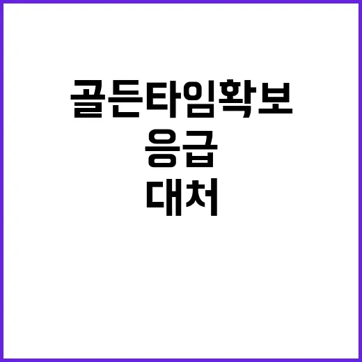 치통 대처 응급환자…