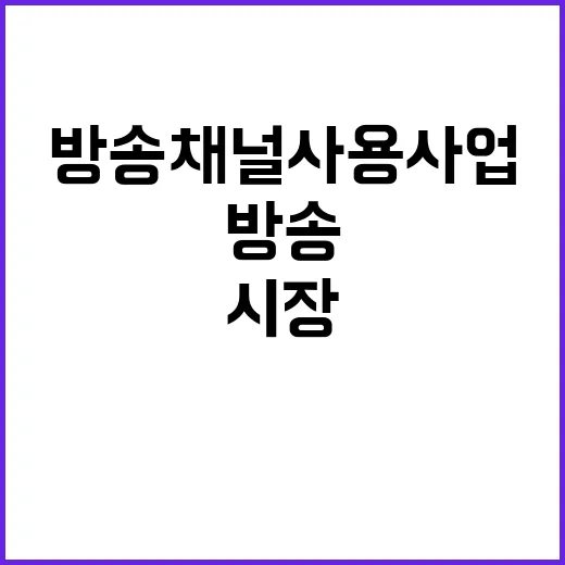 방송채널사용사업 진…