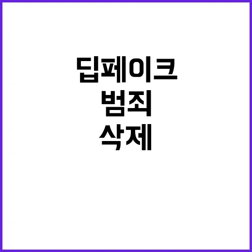 딥페이크 범죄 삭제…