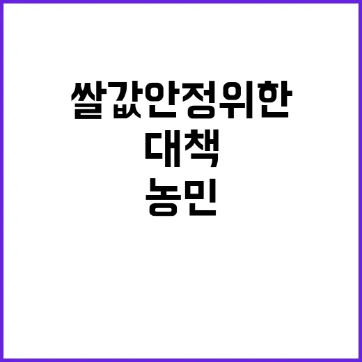 농민 요구 쌀값 안…