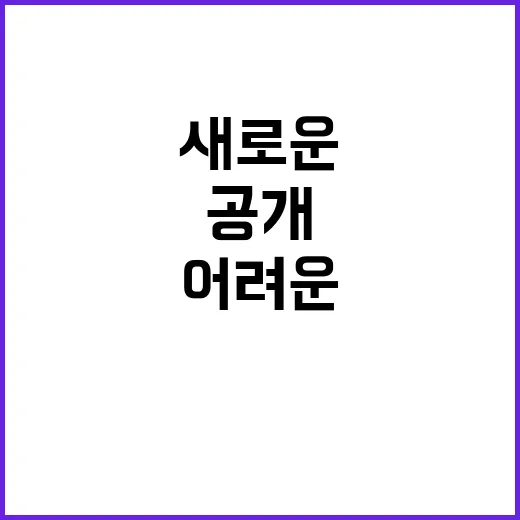 어려운 분들 새로운 지원책 공개! 클릭하세요!