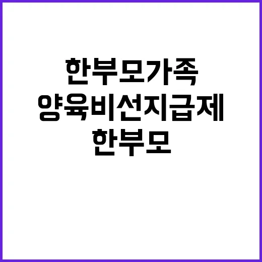 양육비 선지급제 한…