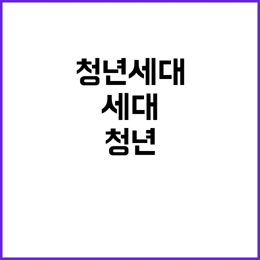 청년세대 정책 기회…