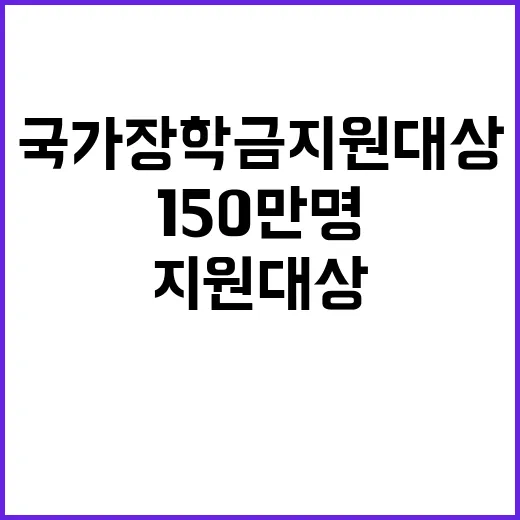 국가장학금 지원 대상 급증 150만명이 혜택!