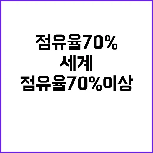 K김 세계 시장 점유율 70% 이상! 비밀은?