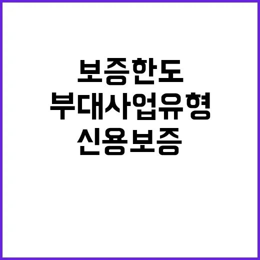 신용보증 한도 2조원 부대사업 유형 7개 추가!