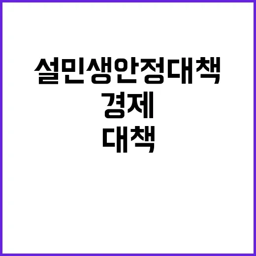 “경제정책방향 설 민생안정대책 아직 결정 안 됨”