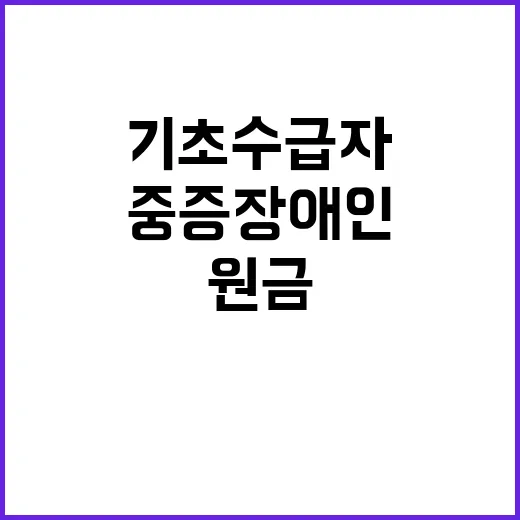 원금 감면 기초수급자와 중증장애인 지원 발표!