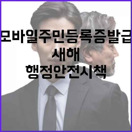 모바일 주민등록증 발급 새해 행정안전 시책 발표!