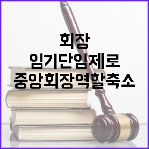 중앙회장 역할 축소…