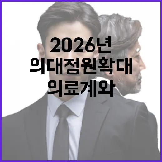 의대 정원 확대 2026년 의료계와 협의 전망!