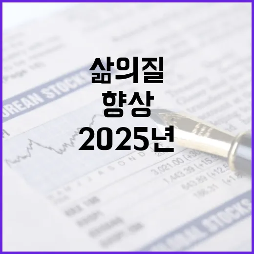 2025년 삶의 질이 획기적으로 향상됩니다!