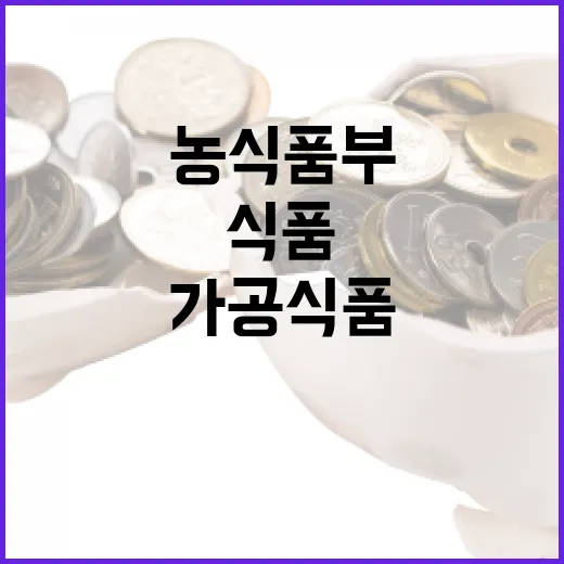 가공식품 가격 안정세 농식품부의 비밀 전략 공개!