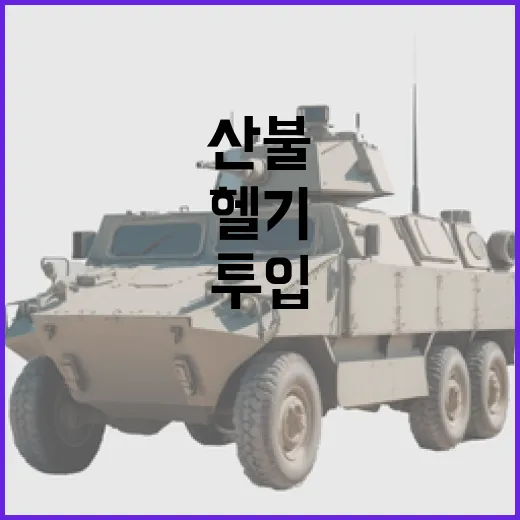 수리온 헬기 산불재난 현장 투입 소식!